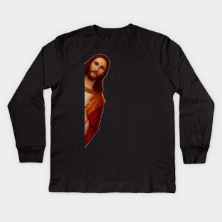 Hi I'm jesus Kids Long Sleeve T-Shirt